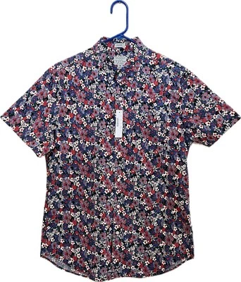 J.Crew Classic Fit Short-Sleeve Secret Wash Poplin Shirt Medium Tall Floral New - Image 1 of 4
