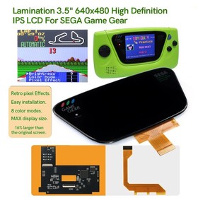 3.5" Laminated High Definition IPS LCD Kit W/Shell Case For For SEGA Game Gear