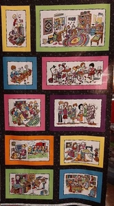 MODA Fabric - FABRICHOLICS FOREVER - 23" PANEL - Picture 1 of 4