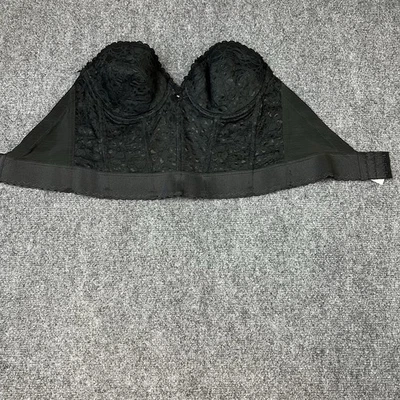 Sujetador Frederick’s of Hollywood Bustier de encaje negro sin tirantes estilo 36C  Foto 1 de 4