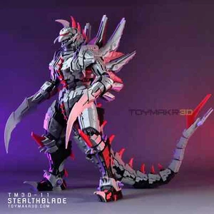 Stealthblade, Godzilla,  Megazord, voll bewegliche 3D Druck Action Figur - Picture 1 of 9