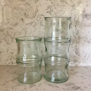 "Bambusförmige recycelte Glasvasen Zweier-Set 8 5/8"" x 3,5"" & 6"" x 3,5" - Bild 1 von 7