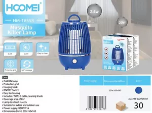 Lampada Elettrica Insetticida UV Anti Mosche Zanzare Insetti Volanti 1.5W HM1655 - Foto 1 di 6