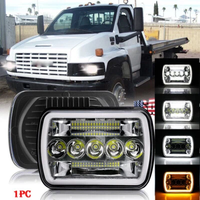 170W 7x6" Led Headlight Hi/Lo Halo Fit for GMC TopKick C6500 C5500 C4500 Truck - Image 1 of 4