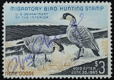U.S. Used Stamp Scott #RW31 $3 Federal Duck Hunting. Very Fine. Choice! - Image 1 of 2