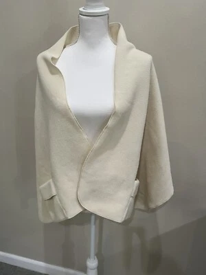 Mantón de hombro polar de vellón Malden Mills con paquetes blanco roto talla única Foto 1 de 4