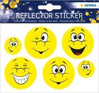 Herma Reflective Stickers, Permanent Hold, 5 Fluorescent Stickers per Pack Happy