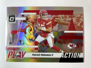 2023 Panini Donruss Optic NFL Silver Play Action Patrick Mahomes II Chiefs Card - Bild 1 von 2