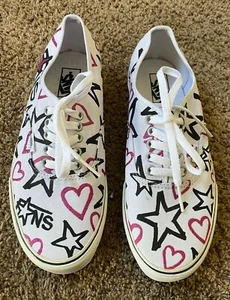 ZAPATOS VANS AUTÉNTICOS ESTRELLAS Y CORAZONES DROP V BLANCOS PARA HOMBRE 9.5 ERA SKATE GRAFFITI - Imagen 1 de 5
