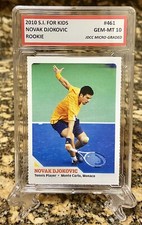 NOVAK DJOKOVIC 2010 SI KIDS SPORTS ILLUSTRATED “GEM-MINT 10” ROOKIE CARD #461
