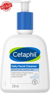Cetaphil Daily Facial Cleanser 236 Ml, for Normal to Oily Skin, Dermatologist Te - Picture 1 of 12