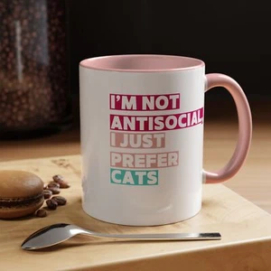 Mug, Cat Lover Gift, Introvert Mug, Funny Coffee Cup, Cute Animal Mug, Cat Lady - Picture 1 of 9