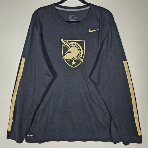 Nike Dri Fit Army Black Knights Ice Hockey Activewear Mens XL Long Sleeve Shirt Cover