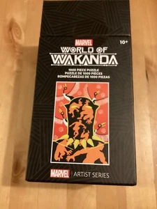 New Disney Marvel Black Panther World of Wakanda 1000 Piece Jigsaw Artist Series - Foto 1 di 7