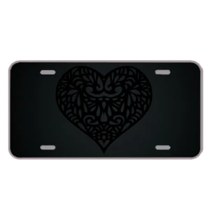 Custom License Plate With Black Heart Amazing Design - Bild 1 von 1
