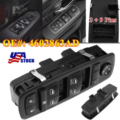 Master Power Window Switch for Dodge Ram 1500 2009 2010 2011 2012 Driver Side LH - Imagem 1 de 4