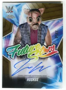 2025 Topps Chrome WWE Future Stars Autograph Gold Ref Huskus 33/50 A50 013 - Picture 1 of 2