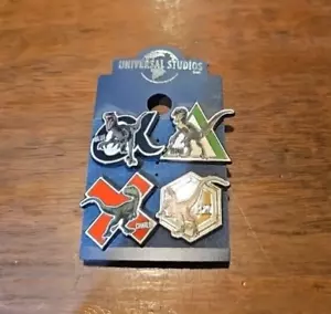 Universal Studios Florida Jurassic World Raptor Mini 4 Stück Pin Set - Bild 1 von 1