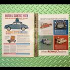 Original 1960 Renault Dauphine Cars Print Ad LOT. Vintage