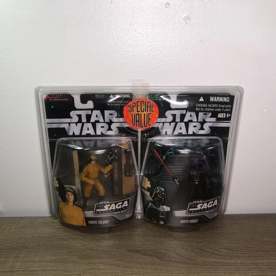 Star Wars The Saga Collection Naboo Soldier Darth Vader Value Pack Sellado Raro Foto 1 de 4