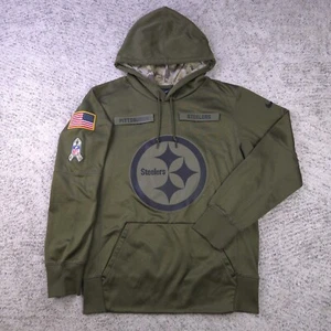 Pittsburgh Steelers Hoodie Mens Small Nike Salute To Service On Field Apparel - Picture 1 of 11