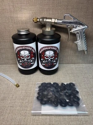 Pro Undercoating Spray Gun with 1 Straight Wand, 2 Quart Bottles, and 50 Plugs - Image 1 of 2