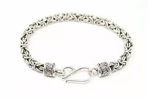 Suarti BA Indonesia Sterling Silver Byzantine Woven Link Bracelet 7.25" (NWOT) - Picture 1 of 8