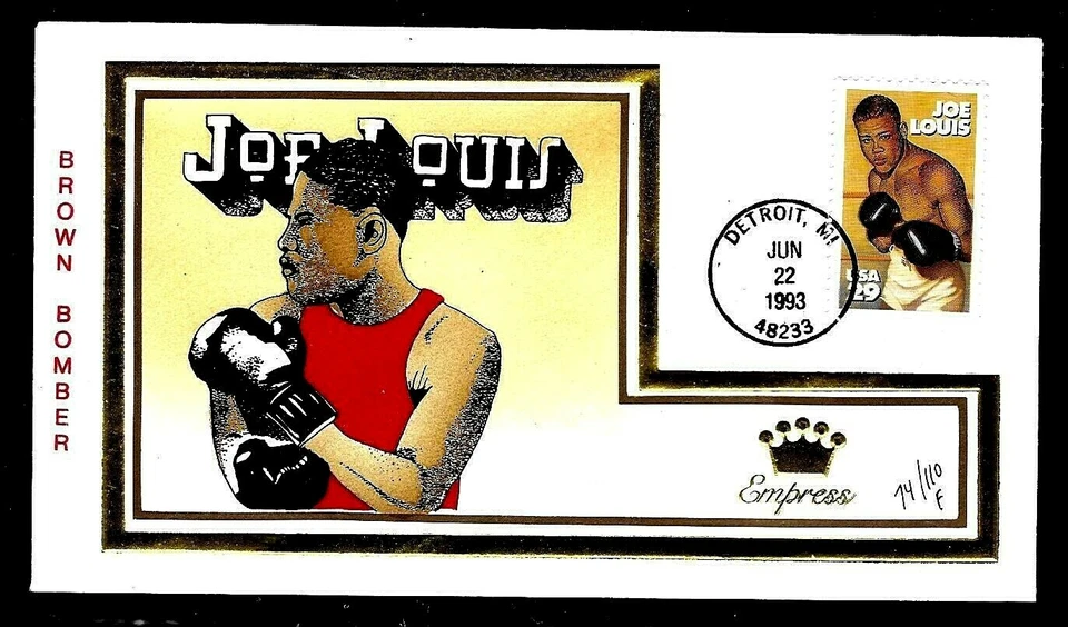 2766 29c Stamp (1993) CHAMP JOE LOUIS BARROW FDC BY THE EMPRESS CACHETS - Image 1 of 1