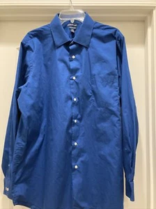Vibrant Blue Croft&Barrow Classic Fit Dress Shirt SZ XL 17 1/2-18 36 - Picture 1 of 10