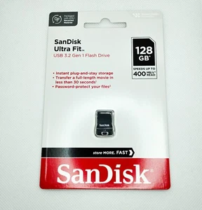 Mini Clé USB 3.2 Sandisk Ultra Fit 128Gb 400MBits/s Neuf Sous Blister Originale - Photo 1/5