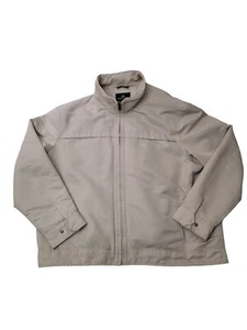 Dockers Men's Jacket XXL Full Zip up Khaki Windbreaker Polyester - Picture 1 of 10