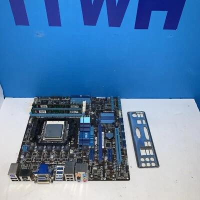 ASUS M4A88TD-M/USB3 Socket AM3 Motherboard With I/O Shield, CPU - Image 1 of 4