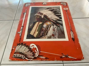 SELTEN 1898 FRANK RINEHART INDIANERHÄUPTLING HOHLER HORNBÄR DRUCK TABAK LAWRENCE KS - Bild 1 von 14