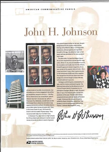 US COMMEMORATIVE PANEL #884- JOHN H JOHNSON MINT FOREVER BLK - Picture 1 of 1