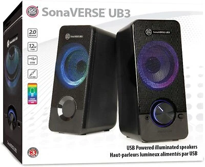 LED Computer Speakers for Desktop and Laptop - USB Power with 2.5 In Drivers - Image 1 of 4