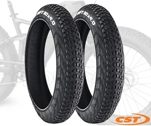 COPPIA PNEUMATICI GOMME COPERTONI TASSELLATI CST 20X4.0 STRADA BICI FAT BIKE - Imagen 1 de 6