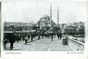 AK KONSTANTINOPEL /CONSTANTINOPLE /ISTANBUL Karakeuibrücke um 1900 - Bild 1 von 1