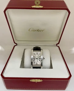 Cartier Tank Americaine WSTA0018 - 3972 Stainless Steel Mens Watch Box Papers - Bild 1 von 17