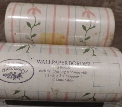 Papel pintado vintage para el hogar Laura Ashley rosa floral 2 rollos Foto 1 de 4