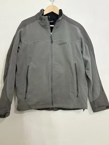 Marmot Jacket Mens Medium Gray Windstopper Gore Fleece Full Zip Outdoor Hiking - Picture 1 of 6