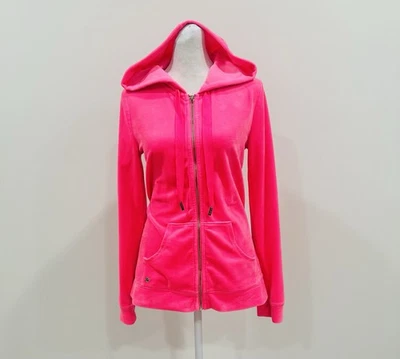Sudadera con Capucha Lilly Pulitzer Mujer S Rosa Terciopelo Cremallera Completa Bolsillos Canguro Damas Foto 1 de 4