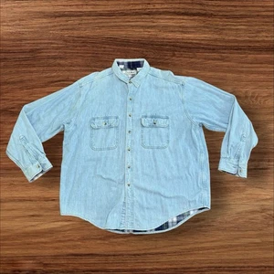 Ll Bean Hemdjacke helle Waschung Gr. Xl Reg E200 gefüttert Chore blau - Bild 1 von 8