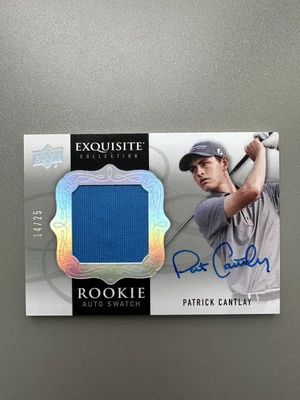 2013 Exquisite Collection Patrick Cantlay Rookie Auto Swatch /25 RARE On-Card RC - Image 1 of 4