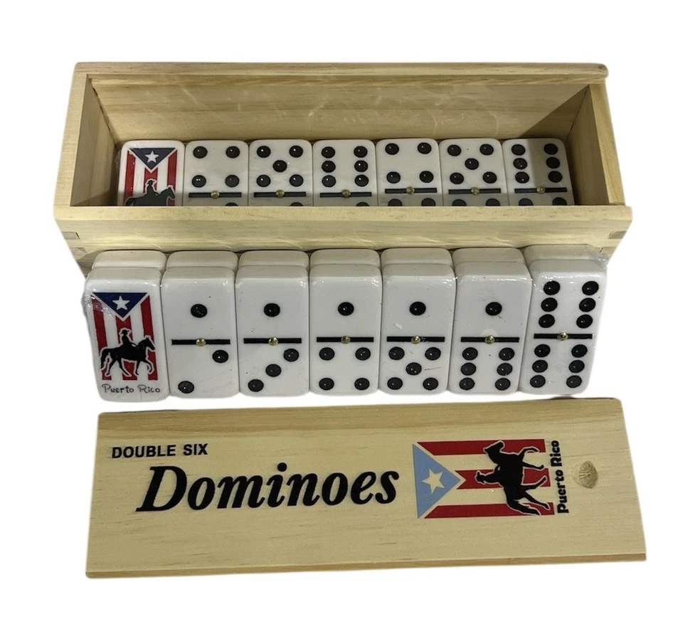 Professional Size ( JUMBO ) Puerto Rico Flag, Double Six Dominos, Caballo Design - Image 1 of 1