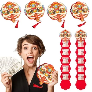 Sobre Plegable Creativo Rojo Para Regalo Celebración Año Nuevo R0B2 - Imagen 1 de 22