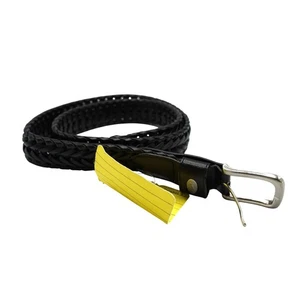 Nike Golf Women's Swoosh Oval Braided Belt Black Silver Buckle - Picture 1 of 7