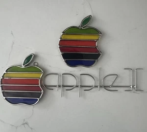 Apple 2 II Macintosh Vintage Händler Fenster Werbung Buntglas Vintage - Bild 1 von 4