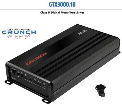 Crunch GTX3000.1D Amplificatore digitale mono 1 canale 3000 Watt con telecomando - Immagine 1 di 4