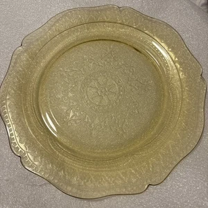 VTG Federal Glass Patrician Spoke Dinner Plate 11" Amber Yellow Depression Glass - Picture 1 of 5
