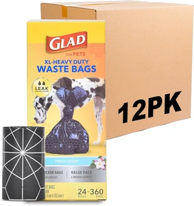 Extra Large Heavy Duty Scented Dog Waste Bags Value Pack, 288 Rolls, 4320 Count - Picture 1 of 12
